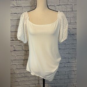 ARULA White Eyelet Sleeve Blouse